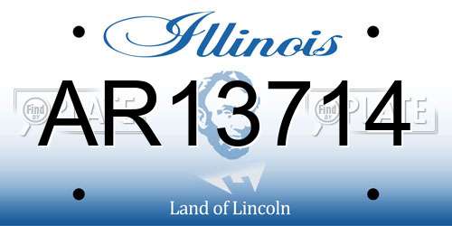 AR13714 Illinois License Plate