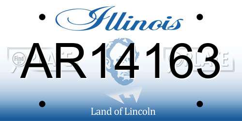 AR14163 Illinois License Plate
