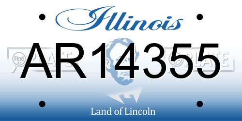 AR14355 Illinois License Plate