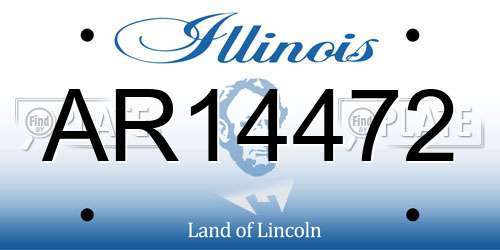 AR14472 Illinois License Plate