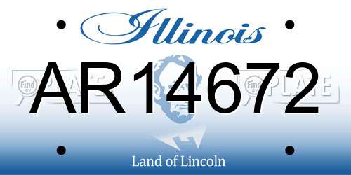 AR14672 Illinois License Plate