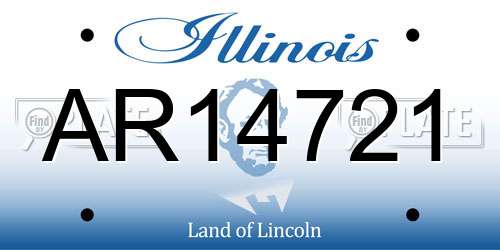 AR14721 Illinois License Plate