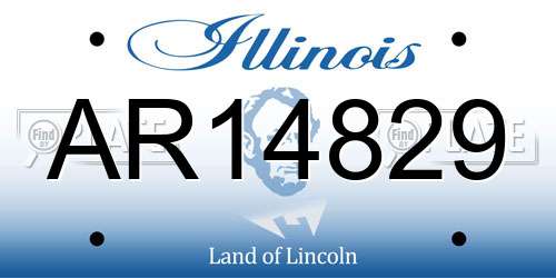 AR14829 Illinois License Plate