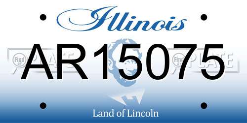 AR15075 Illinois License Plate