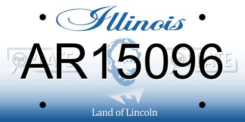 AR15096 Illinois License Plate