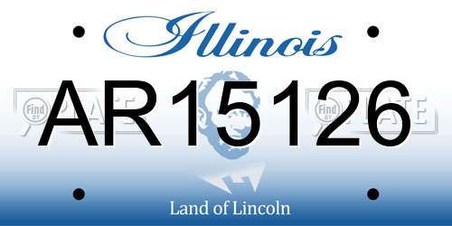 AR15126 Illinois License Plate
