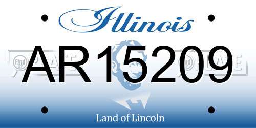 AR15209 Illinois License Plate