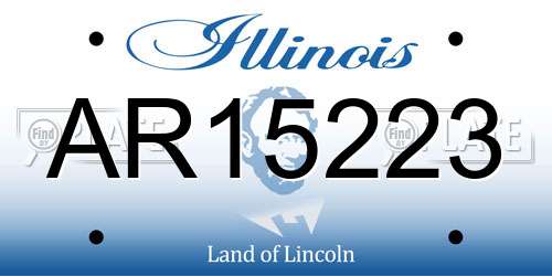 AR15223 Illinois License Plate