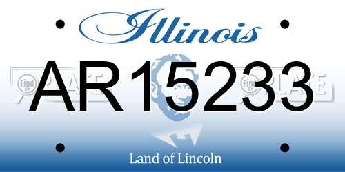 AR15233 Illinois License Plate