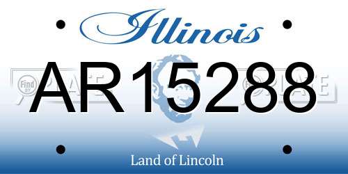 AR15288 Illinois License Plate