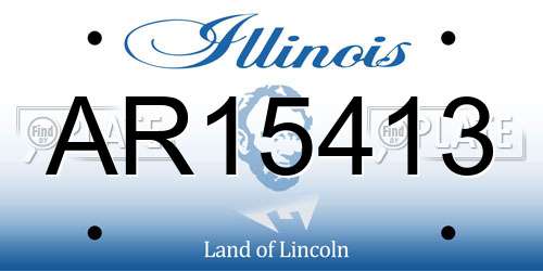 AR15413 Illinois License Plate