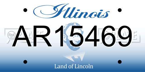 AR15469 Illinois License Plate