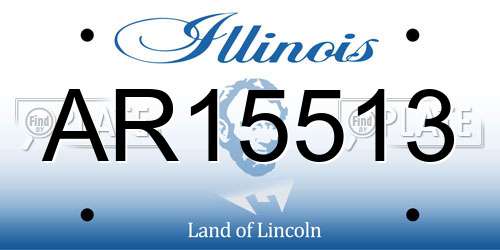 AR15513 Illinois License Plate