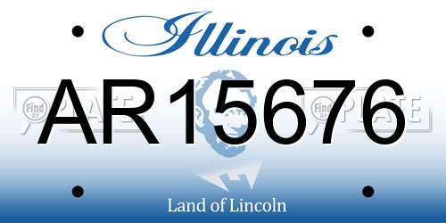 AR15676 Illinois License Plate