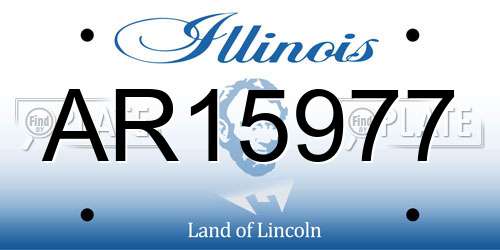 AR15977 Illinois License Plate