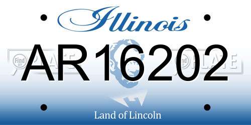 AR16202 Illinois License Plate