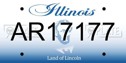 AR17177 Illinois License Plate