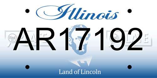 AR17192 Illinois License Plate