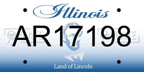 AR17198 Illinois License Plate
