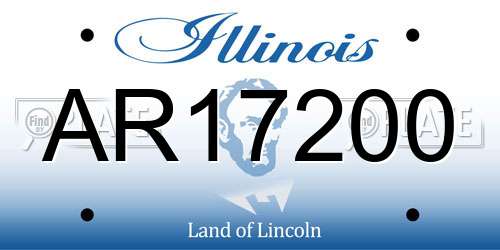 AR17200 Illinois License Plate