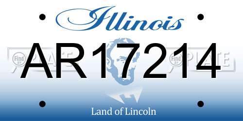 AR17214 Illinois License Plate