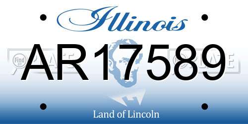 AR17589 Illinois License Plate