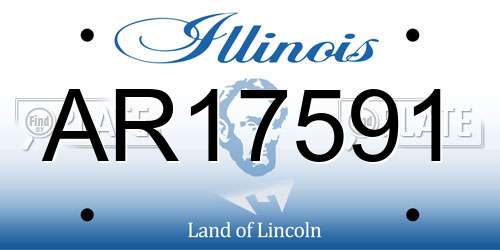 AR17591 Illinois License Plate
