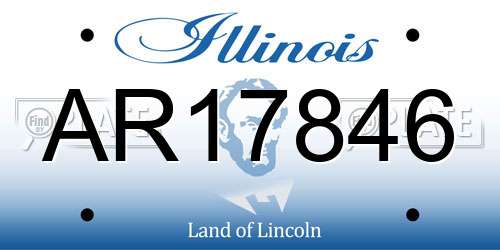 AR17846 Illinois License Plate