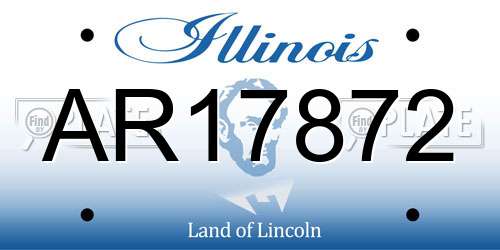 AR17872 Illinois License Plate