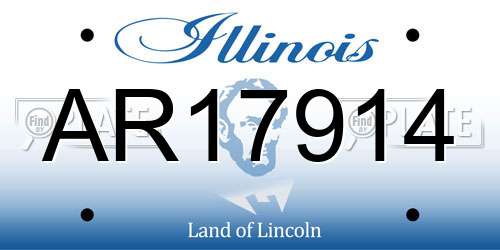 AR17914 Illinois License Plate