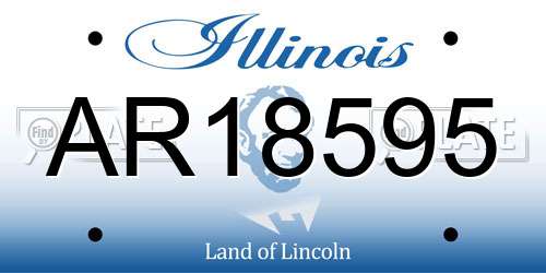 AR18595 Illinois License Plate