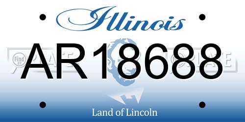 AR18688 Illinois License Plate