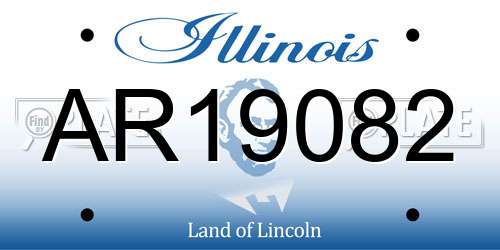 AR19082 Illinois License Plate