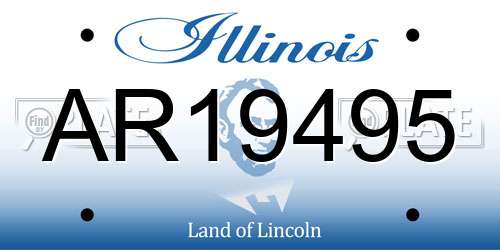 AR19495 Illinois License Plate