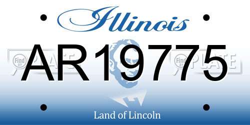 AR19775 Illinois License Plate