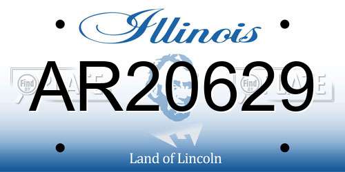 AR20629 Illinois License Plate