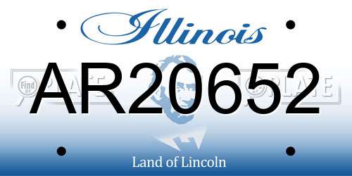 AR20652 Illinois License Plate