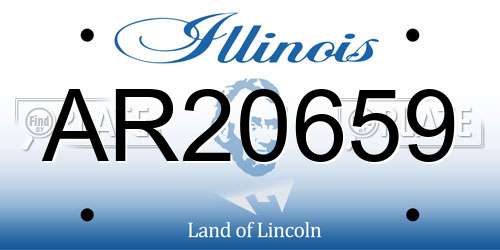 AR20659 Illinois License Plate