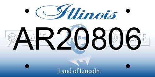 AR20806 Illinois License Plate