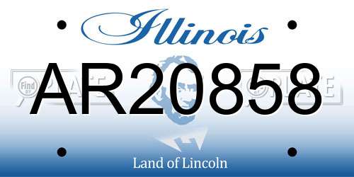 AR20858 Illinois License Plate