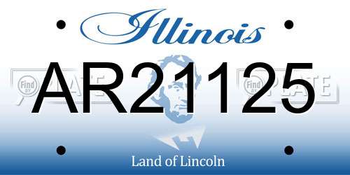 AR21125 Illinois License Plate