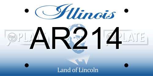 AR214 Illinois License Plate