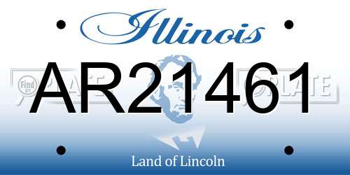 AR21461 Illinois License Plate