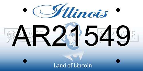 AR21549 Illinois License Plate