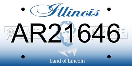 AR21646 Illinois License Plate