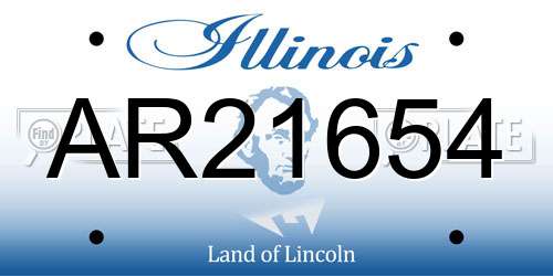 AR21654 Illinois License Plate