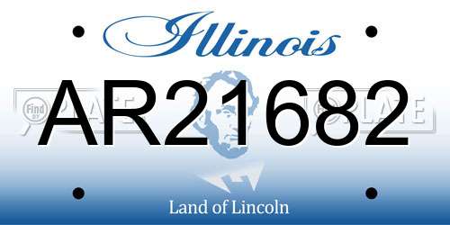 AR21682 Illinois License Plate