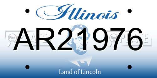AR21976 Illinois License Plate