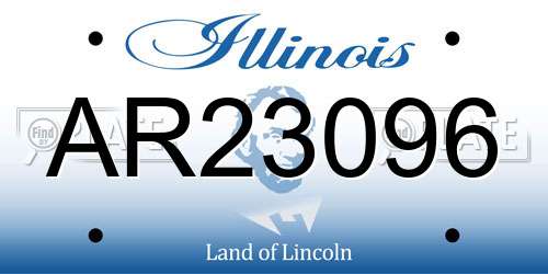 AR23096 Illinois License Plate