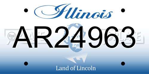 AR24963 Illinois License Plate